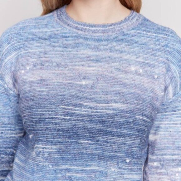 Charlie B Space Dye Poms Hearts Sweater - Picture 3 of 3